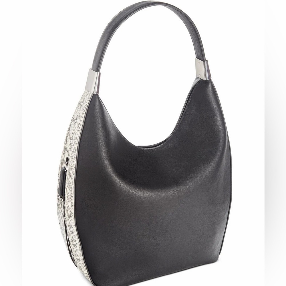 NWT Elegant Alfani Black and Snakeskin Women's Hobo Bag
